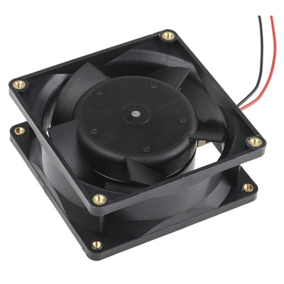 ebm-papst 8300 Series Axial Fan, 24 V dc, DC Operation, 80m³/h, 6W, 80 x 80 x 32mm