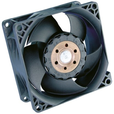 ebm-papst 8200 J Series Axial Fan, 12 V dc, DC Operation, 222.7m³/h, 39W, 80 x 80 x 38mm
