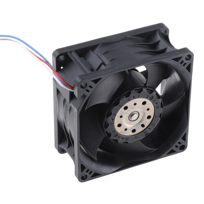 ebm-papst 8200 J Series Axial Fan, 12 V dc, DC Operation, 190m³/h, 26W, 80 x 80 x 38mm