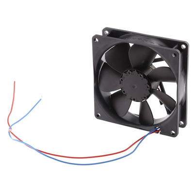 ebm-papst 3400 N Series Axial Fan, 12 V dc, DC Operation, 72m³/h, 1.6W, 92 x 92 x 25mm