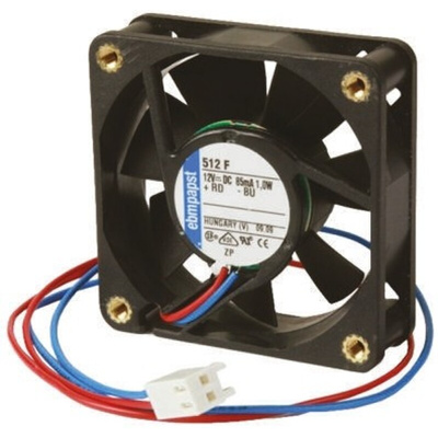 ebm-papst 620 Series Axial Fan, 24 V dc, DC Operation, 40m³/h, 2.2W, 60 x 60 x 25mm