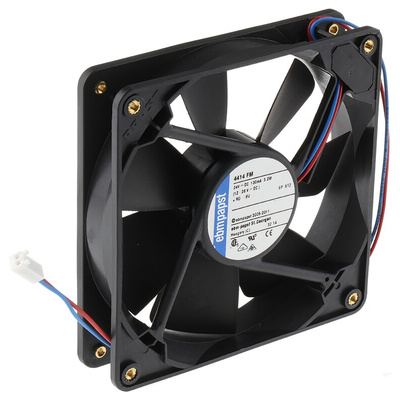 ebm-papst 4400 F Series Axial Fan, 24 V dc, DC Operation, 140m³/h, 3.2W, 119 x 119 x 25mm