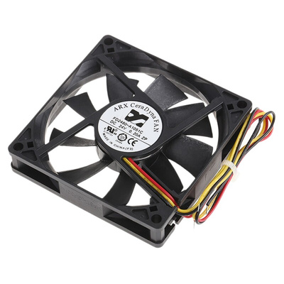 ARX CeraDyna Series Axial Fan, 24 V dc, DC Operation, 61m³/h, 3.84W, 160mA Max, 80 x 80 x 15mm