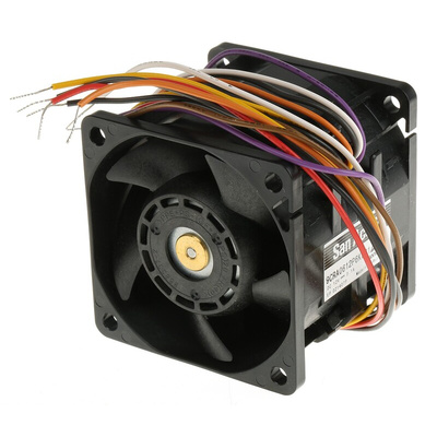 Sanyo Denki San Ace 9CRA Series Axial Fan, 12 V dc, DC Operation, 137m³/h, 37.2W, 3.1A Max, 60 x 60 x 56mm