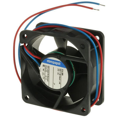 ebm-papst 600 N Series Axial Fan, 24 V dc, DC Operation, 35m³/h, 1.3W, 60 x 60 x 25mm