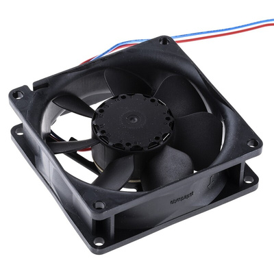 ebm-papst 8400 N Series Axial Fan, 24 V dc, DC Operation, 58m³/h, 1.4W, 80 x 80 x 25mm