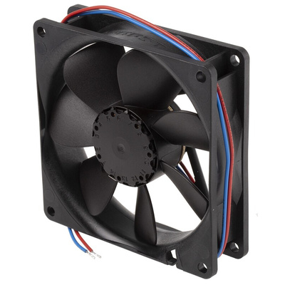 ebm-papst 3400 N Series Axial Fan, 12 V dc, DC Operation, 102m³/h, 3.2W, 92 x 92 x 25mm
