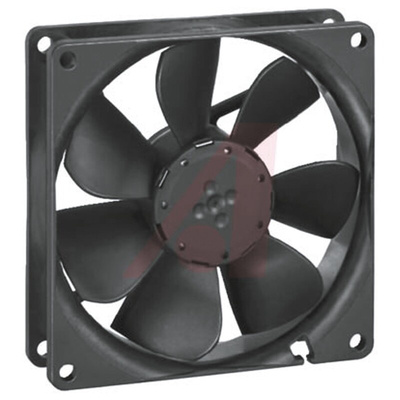 ebm-papst 3400 N Series Axial Fan, 24 V dc, DC Operation, 94m³/h, 2.3W, 92 x 92 x 25mm