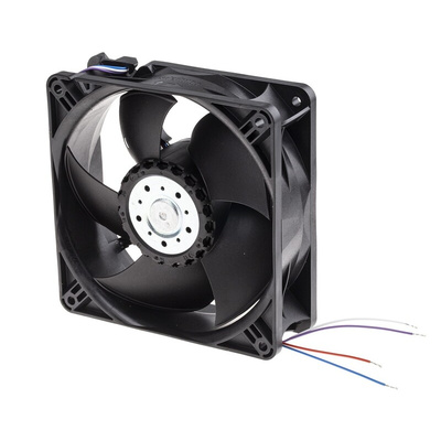 ebm-papst 4400 Series Axial Fan, 24 V dc, DC Operation, 285m³/h, 12W, 119 x 119 x 38mm