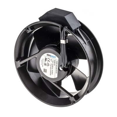 ebm-papst W2E143 Series Axial Fan, 115 V ac, AC Operation, 440m³/h, 26W, 172 x 51mm