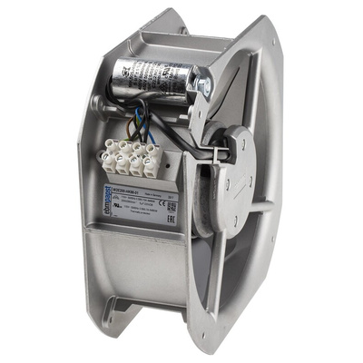 ebm-papst W2E200 Series Axial Fan, 115 V ac, AC Operation, 880m³/h, 64W, 500mA Max, 260 x 225 x 80mm