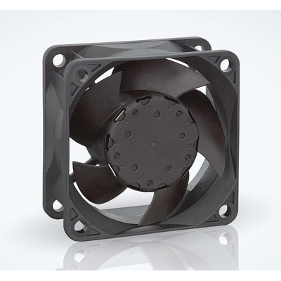 ebm-papst 630 Series Axial Fan, 12 V dc, DC Operation, 44m³/h, 1.6W, IP68, 60 x 60 x 25mm