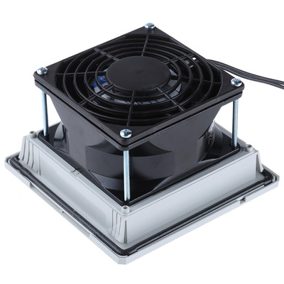 Pfannenberg PF 11.000 Series Filter Fan, 115 V ac, AC Operation, 14m³/h Filtered, 24m³/h Unimpeded, IP54, 109 x 109mm