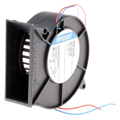 ebm-papst RL 65 Series Centrifugal Fan, 24 V dc, 61m³/h, DC Operation, 93.5 x 97 x 33mm