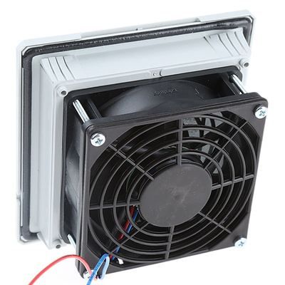 Pfannenberg PF 11.000 Series Filter Fan, 12 V dc, DC Operation, 12m³/h Filtered, 19m³/h Unimpeded, IP54, 109 x 109mm