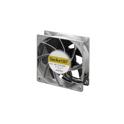 Sanyo Denki 9GT Series Axial Fan, 24 V dc, DC Operation, 26.4W, 1.1A Max, 120 x 120 x 38mm