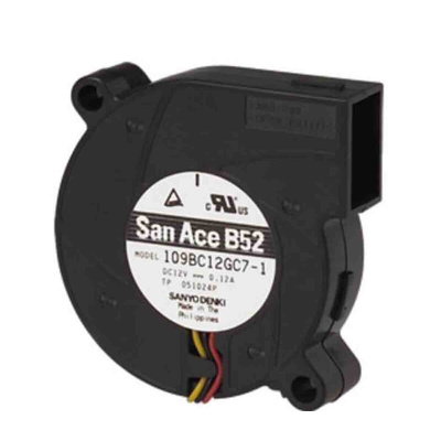 Sanyo Denki San Ace B52 9BC Series Blower, 24 V dc, 4.4cfm, DC Operation, 52x15mm