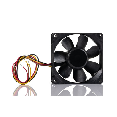 Sanyo Denki 9WP Series Axial Fan, 12 V dc, DC Operation, 90m³/h, 4.56W, 380mA Max, IP68, 80 x 80 x 25mm