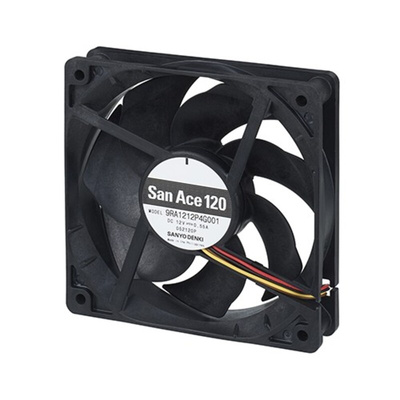 Sanyo Denki Axial Fan, 12 V dc, DC Operation, 2.64W, 220mA Max, 80 x 80 x 25mm