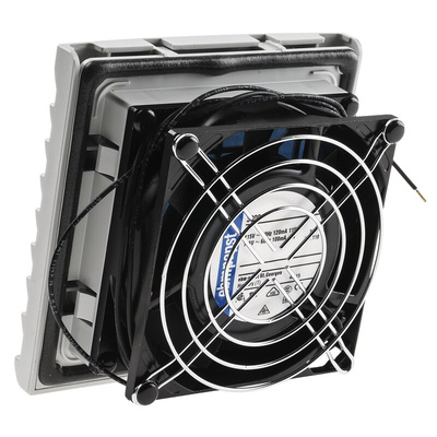 Rittal Filter Fan, 115 V ac, AC Operation, 18m³/h Filtered, 25m³/h Unimpeded, IP54, 116.5 x 116.5mm