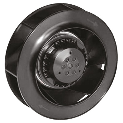 ebm-papst R2E220 Series Centrifugal Fan, 115 V ac, AC Operation, 221.4 (Dia.) x 71 Dmm