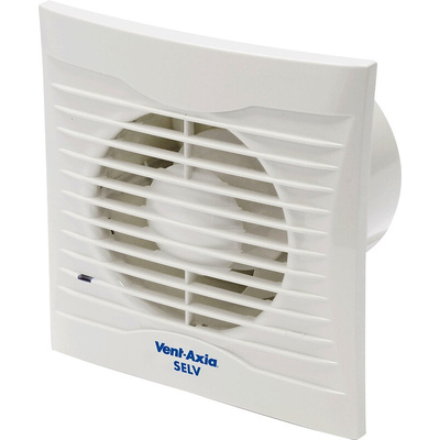 Vent-Axia Silhouette 100SVT Silhouette Rectangular Ceiling Mounted, Panel Mounted, Wall Mounted Extractor Fan, 76m³/h,