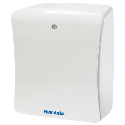 Vent-Axia Solo Plus T Solo Plus Rectangular Wall Mounted Extractor Fan, 11.5dB(A), Adjustable Humidity Sensor,