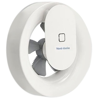 Vent-Axia Lo-Carbon Svara Svara Round Wall Mounted, Window Mounted Extractor Fan, 17 → 20dB(A), 3 Speed,