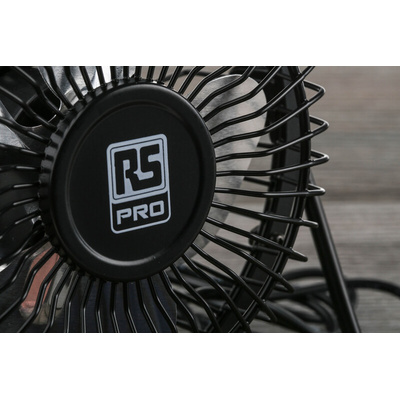 RS PRO Desk Fan 100mm blade diameter 1 speed 5 V dc with plug: USB