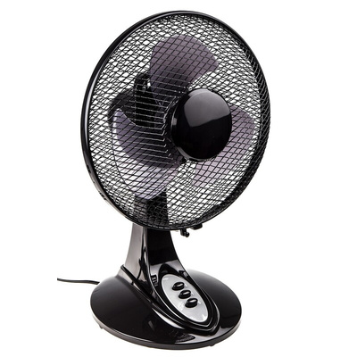 RS PRO Desk Fan 250mm blade diameter 2 speed 230 V with plug: Type G - British 3-pin