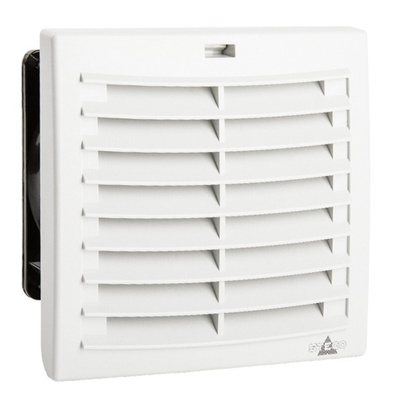 STEGO FPI/FPO 018 Series Filter Fan, 48 V dc, DC Operation, 147m³/h Filtered, 170m³/h Unimpeded, IP54, 176 x 176mm
