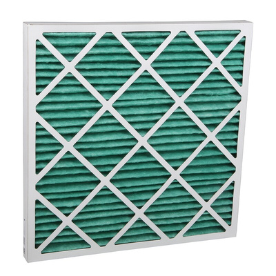 RS PRO Cotton, PET Pleated Panel Filter, G4 Grade, 8 MERV Rating, 594 x 594 x 45mm