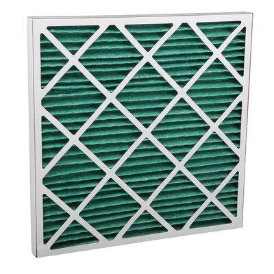 RS PRO Cotton, PET Pleated Panel Filter, G4 Grade, 8 MERV Rating, 594 x 594 x 45mm