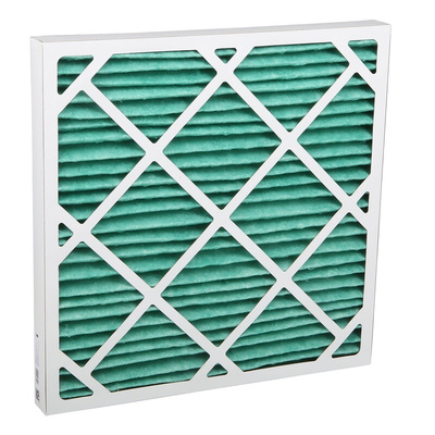 RS PRO Cotton, PET Pleated Panel Filter, G4 Grade, 8 MERV Rating, 495 x 495 x 45mm