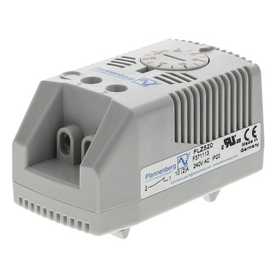 Pfannenberg FLZ NC Enclosure Thermostat, 240 V ac, +20 → +80 °C