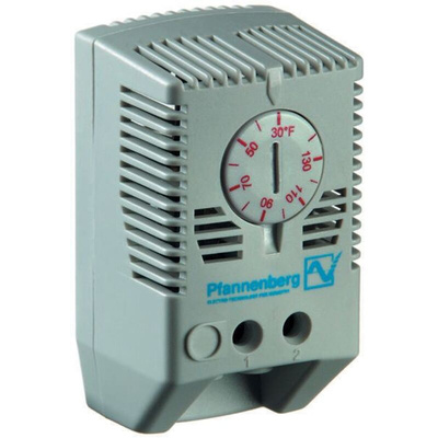 Pfannenberg FLZ NC Enclosure Thermostat, 240 V ac, +32 → +140 °F