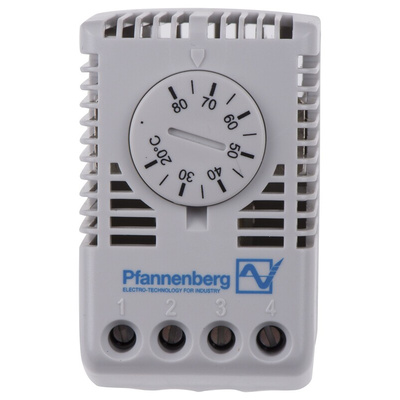 Pfannenberg FLZ Changeover Enclosure Thermostat, 100 → 250 V ac, +20 → +80 °C