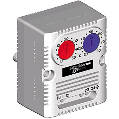 Schneider Electric ClimaSys CC 1NO/1NC Enclosure Thermostat, 250 V, 0 → +60 °C