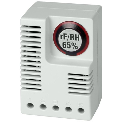 Hygrostat, Adjustable, 65%RH, 230 V, DIN Rail