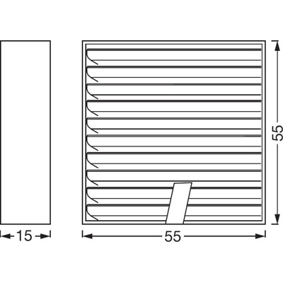 LEDVANCE 4058075 Series HEPA Filter, H13 Grade, H13 HEPA (2.5 PM) MERV Rating, 55 x 55 x 15mm