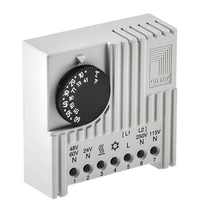 Rittal Changeover Enclosure Thermostat, 24 V dc, 230 V ac, +5 → +55 °C