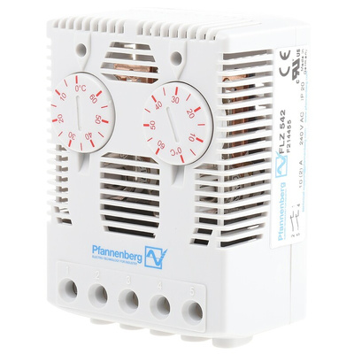 Pfannenberg FLZ NC Enclosure Thermostat, 240 V ac, 0 → +60 °C