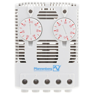 Pfannenberg FLZ NC Enclosure Thermostat, 240 V ac, 0 → +60 °C