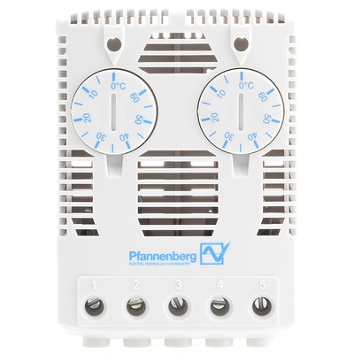 Pfannenberg FLZ NO Enclosure Thermostat, 120 V ac, 0 → +60 °C