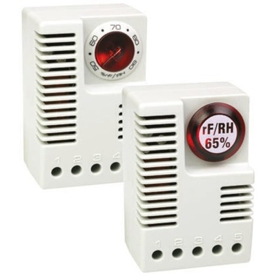 Hygrostat, Adjustable, 40 → 90%RH, 120 V ac, DIN Rail