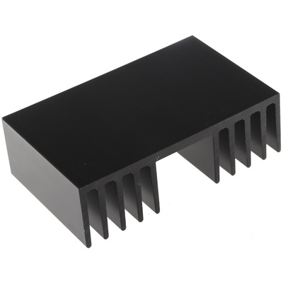 Heatsink, Universal Rectangular Alu, 1.2K/W, 75 x 120 x 37mm