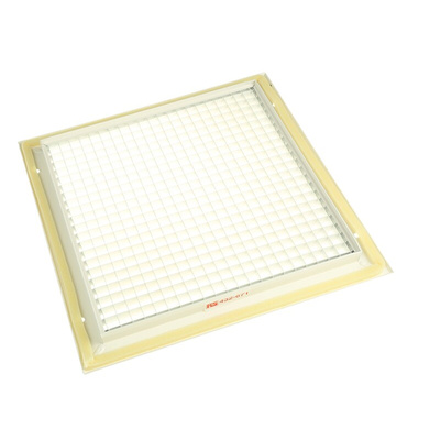 RS PRO White Aluminium Grille, Eggcrate Slat, 300 x 300mm