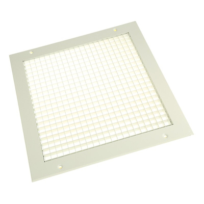 RS PRO White Aluminium Grille, Eggcrate Slat, 300 x 300mm