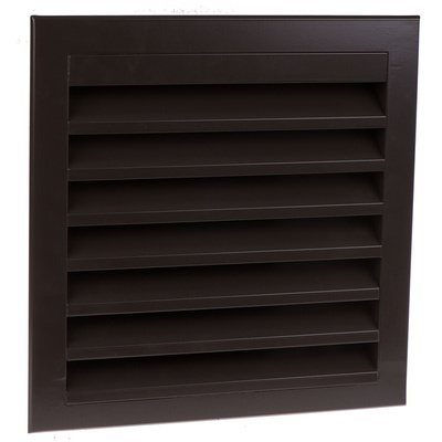 RS PRO Brown Aluminium Louvre, Parallel Slat, 351 x 351mm