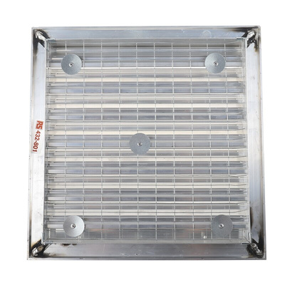 RS PRO Silver Aluminium Louvre, Parallel Slat, 351 x 351mm
